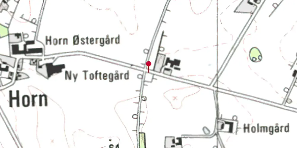 Historisk kort over Horn Trinbræt