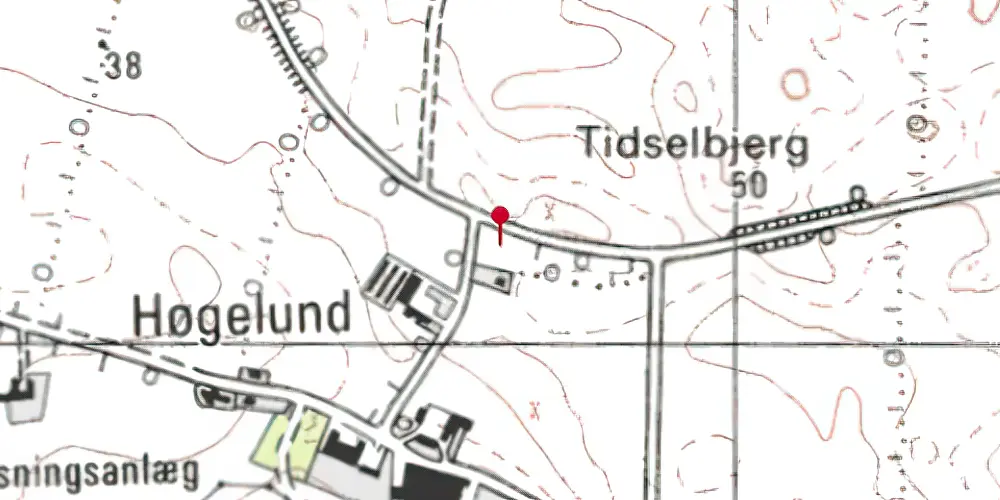 Historisk kort over Høgelund Stationskro Historisk kort over Høgelund Stationskro