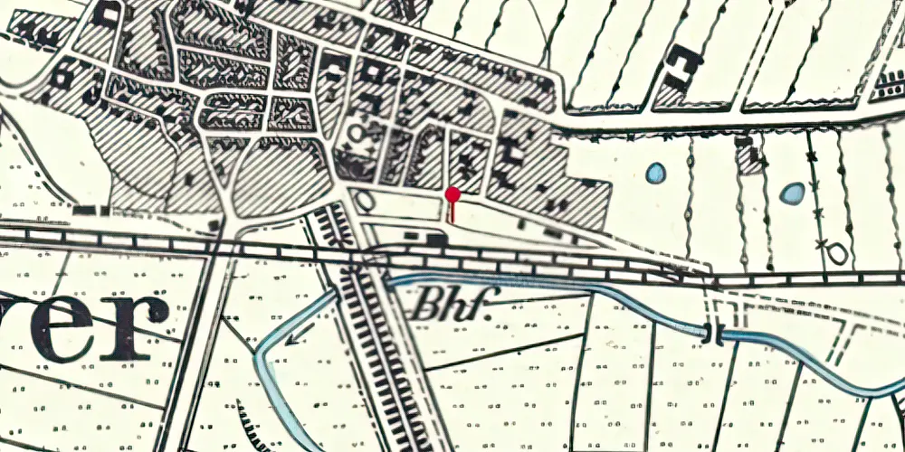 Historisk kort over Højer Station Historisk kort over Højer Station