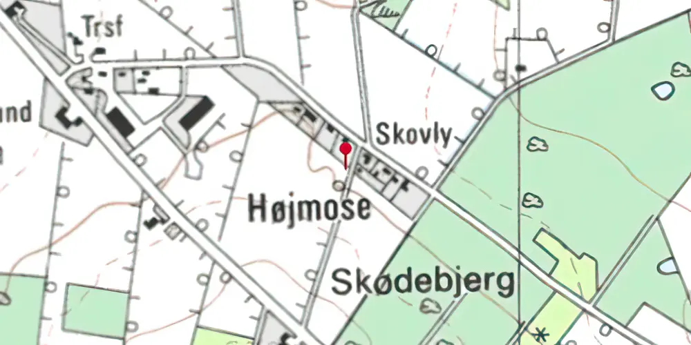 Historisk kort over Højmose Trinbræt Historisk kort over Højmose Trinbræt