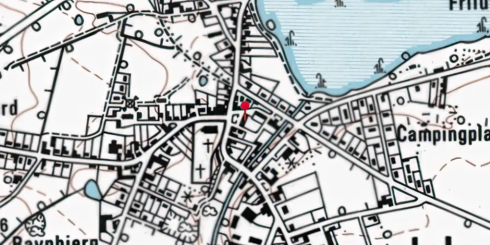 Historisk kort over Jels Stationskro