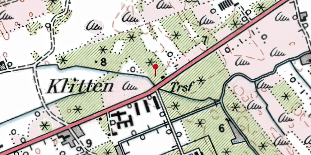 Historisk kort over Jeruplejren Station Historisk kort over Jeruplejren Station