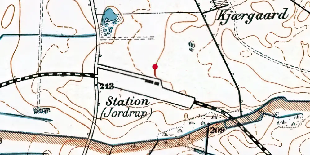 Historisk kort over Jordrup Station Historisk kort over Jordrup Station