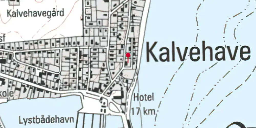 Historisk kort over Kalvehave Station