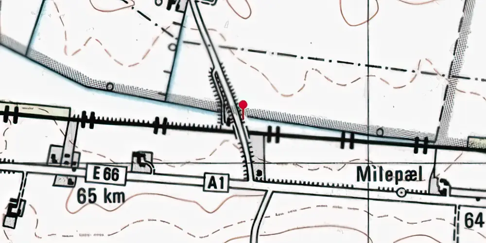 Historisk kort over Bringstrup Trinbræt