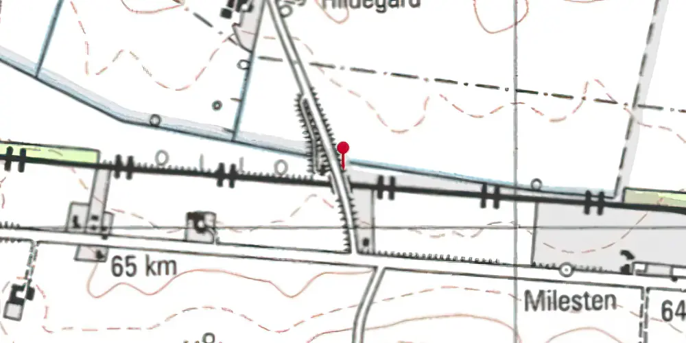 Historisk kort over Bringstrup Trinbræt