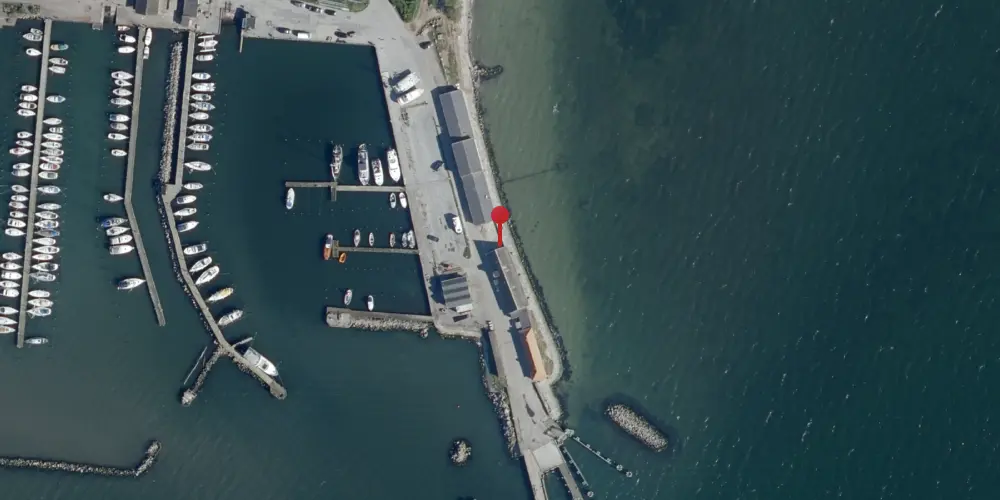 Historisk kort over Kalvehave Færgebro Station