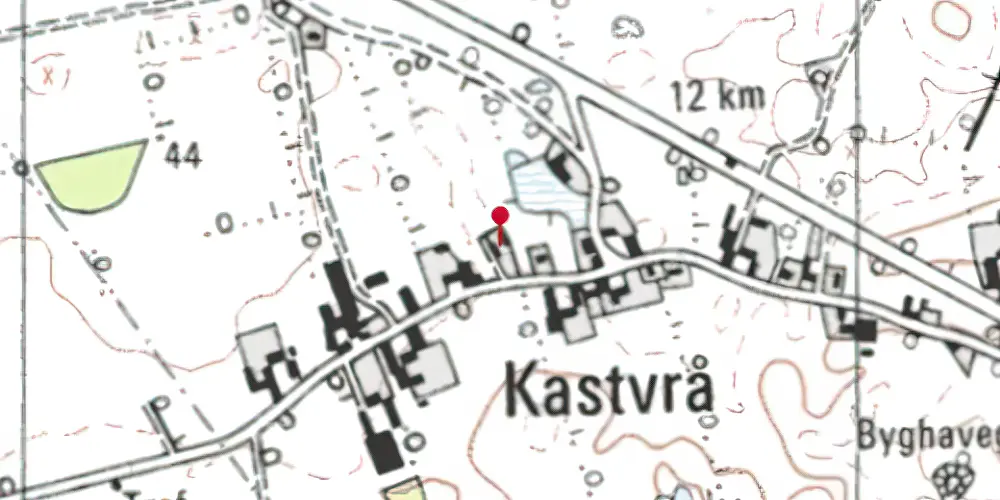 Historisk kort over Kastvrå Station Historisk kort over Kastvrå Station