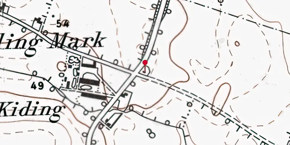 Historisk kort over Kiding Station Historisk kort over Kiding Station