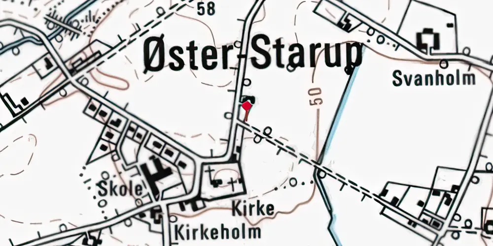 Historisk kort over Kirkevej Trinbræt Historisk kort over Kirkevej Trinbræt