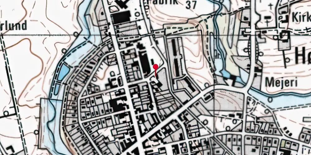 Historisk kort over Kjellerup Station