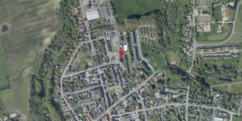 Historisk kort over Kjellerup Station