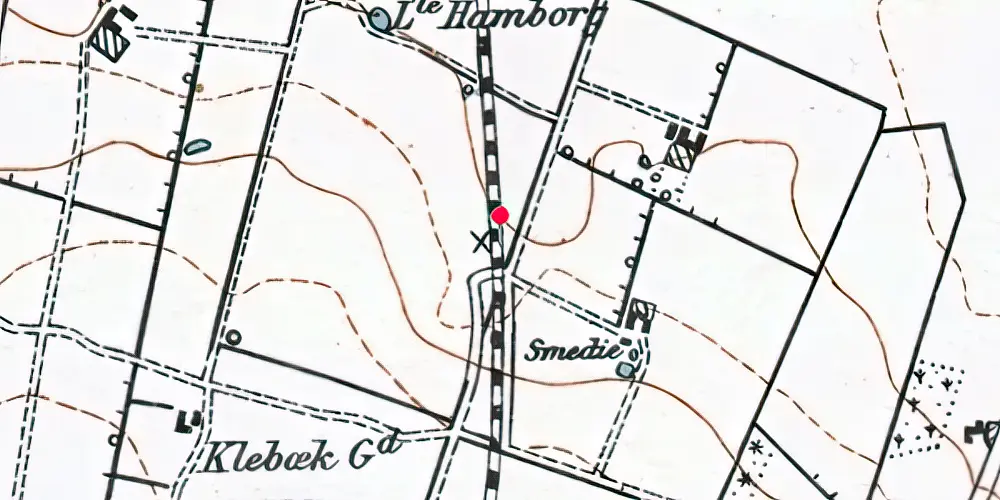 Historisk kort over Klebæk Trinbræt