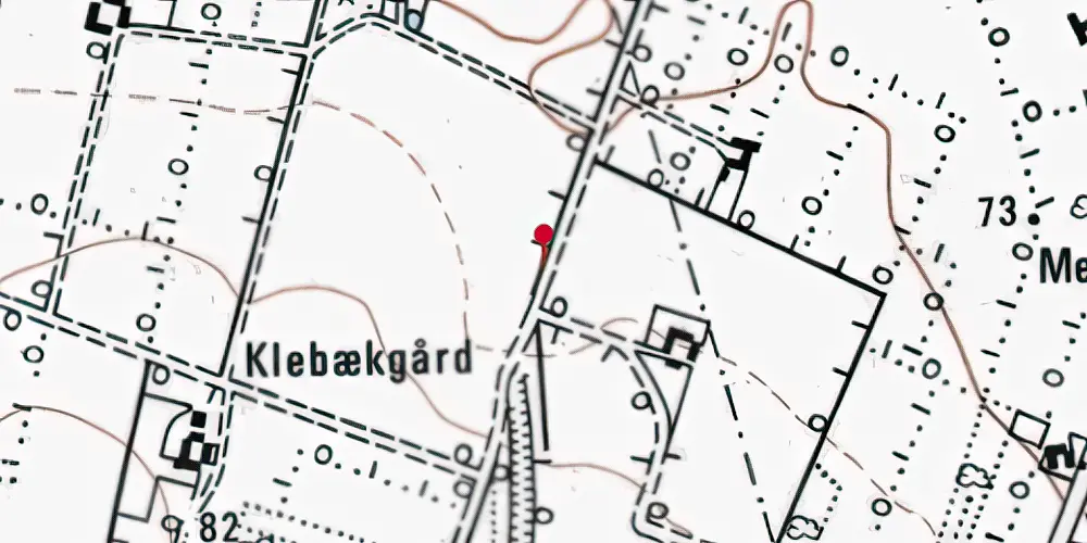 Historisk kort over Klebæk Trinbræt