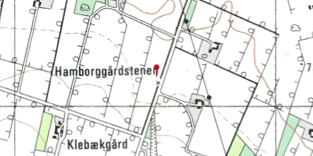 Historisk kort over Klebæk Trinbræt