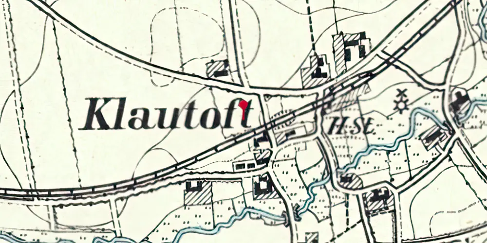 Historisk kort over Klovtoft Station