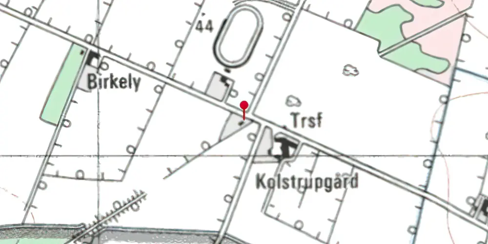 Historisk kort over Kolstrupgaard Holdeplads