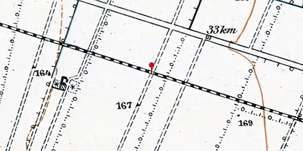 Historisk kort over Krog Trinbræt Historisk kort over Krog Trinbræt