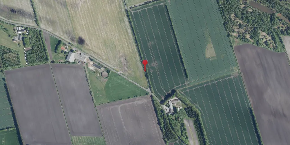 Historisk kort over Kærhede Trinbræt med Sidespor