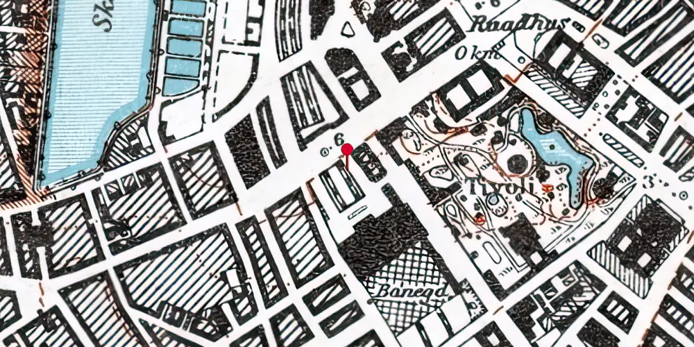 Historisk kort over København Station [1847-1864]