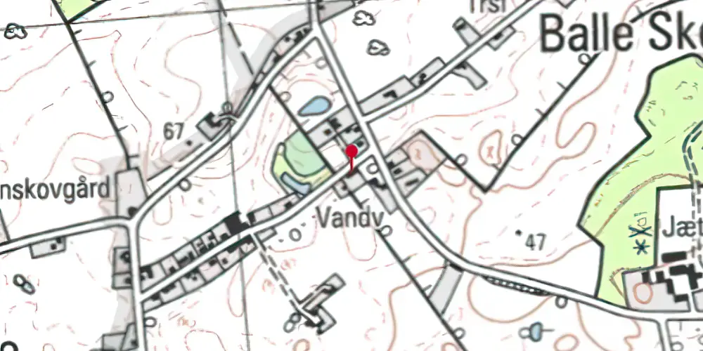 Historisk kort over Langebæk Station