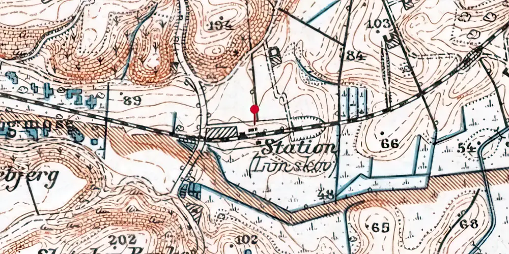 Historisk kort over Lihmskov Holdeplads