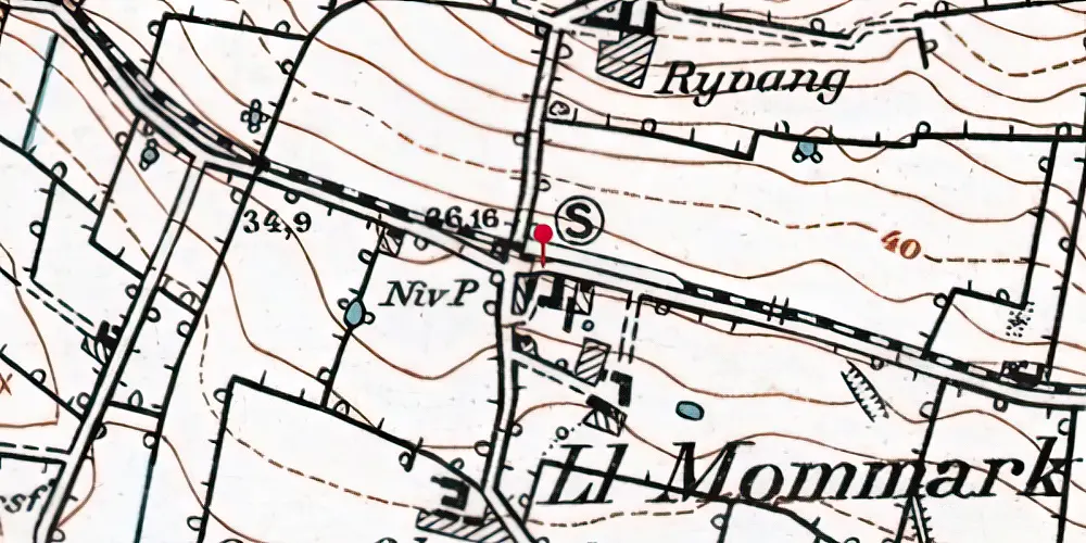 Historisk kort over Lille-Mommark Trinbræt