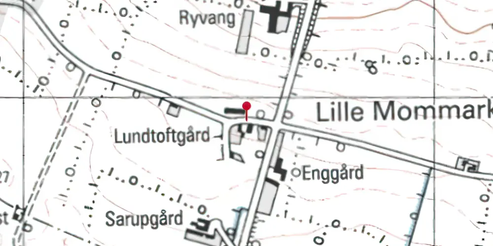 Historisk kort over Lille-Mommark Trinbræt