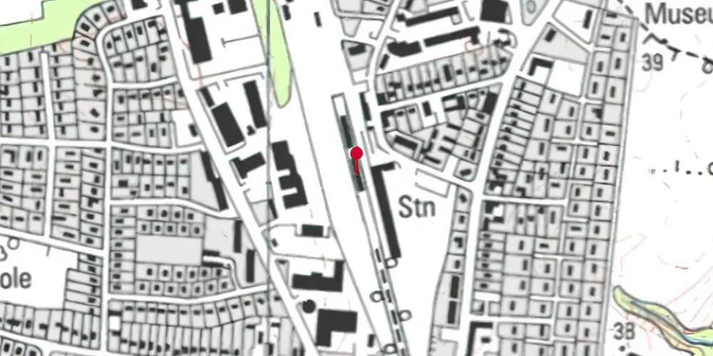 Historisk kort over Padborg Station Historisk kort over Padborg Station