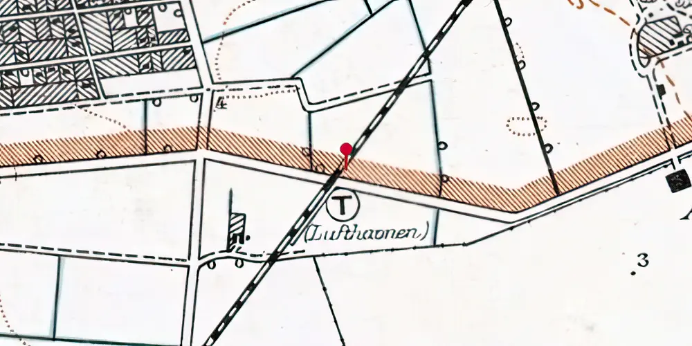 Historisk kort over Lufthavnen Trinbræt Historisk kort over Lufthavnen Trinbræt