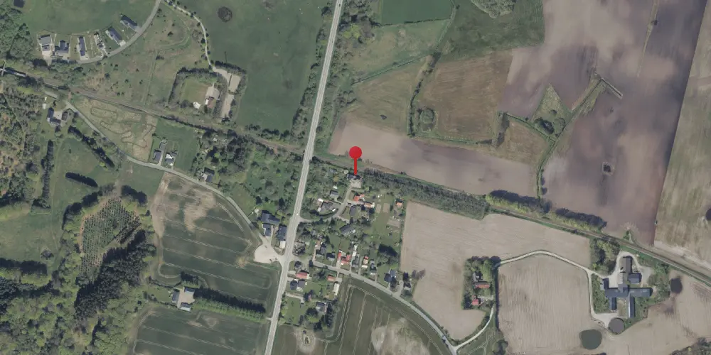 Historisk kort over Lundtoft Holdeplads med sidespor