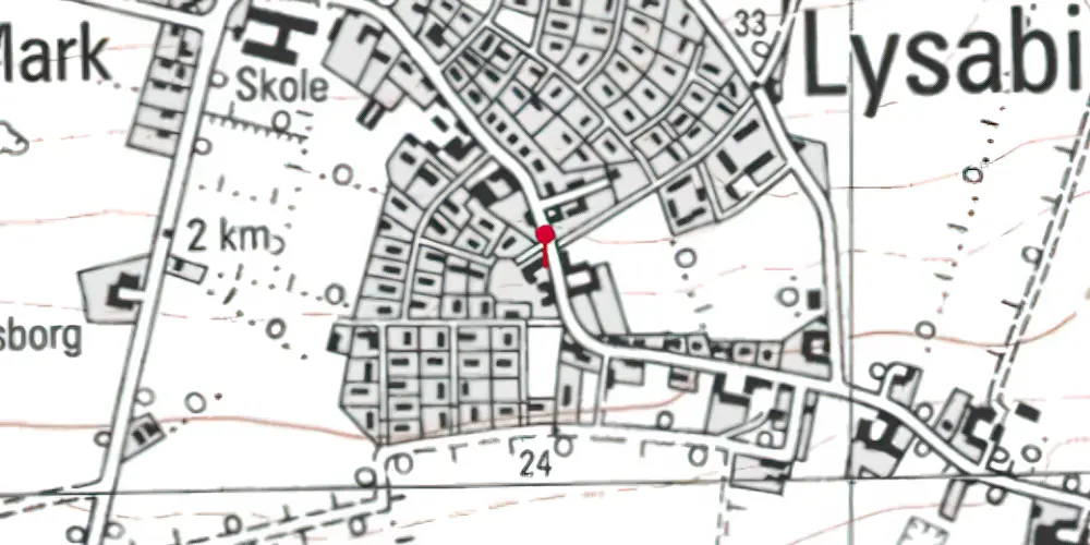 Historisk kort over Lysabild Station