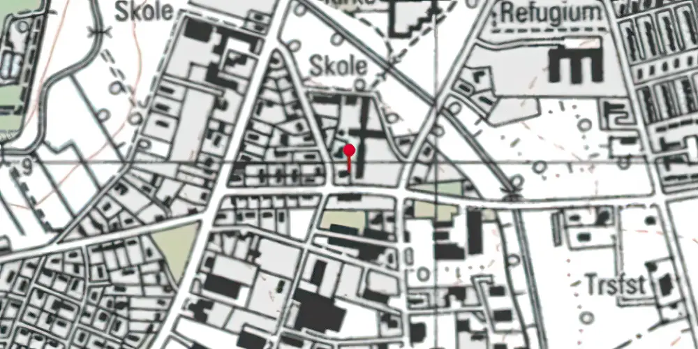 Historisk kort over Løgumkloster Amtsbanegård