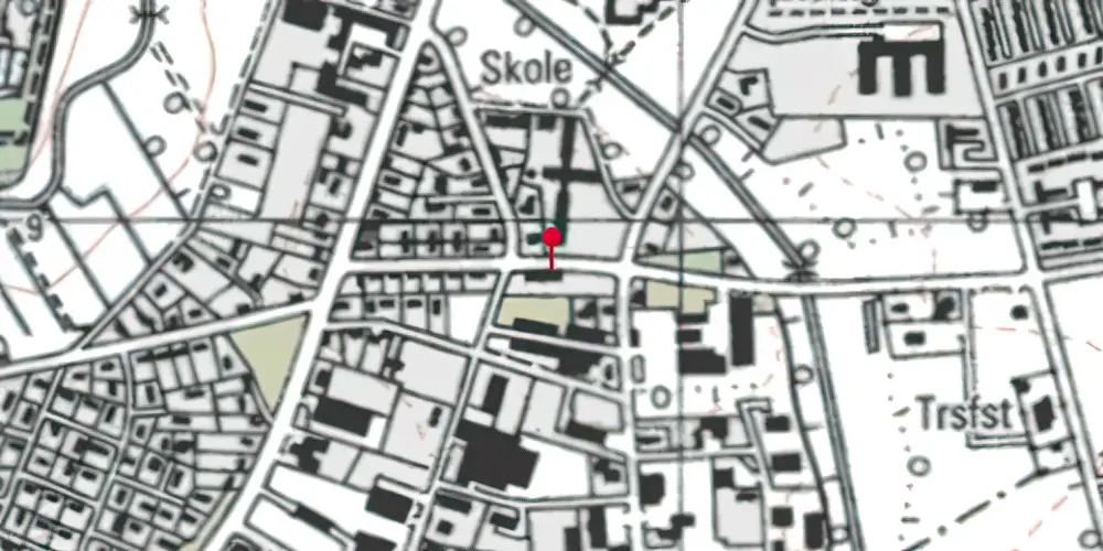 Historisk kort over Løgumkloster Statsbanegård