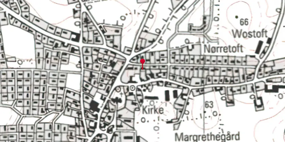 Historisk kort over Løjt Kirkeby Stationskro