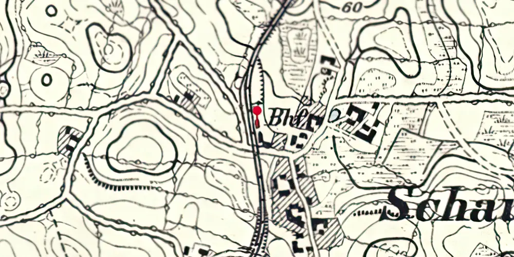 Historisk kort over Løjt Skovby Stationskro