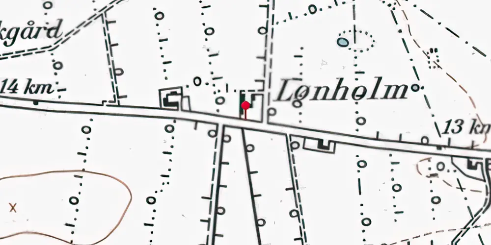 Historisk kort over Lønholm Trinbræt