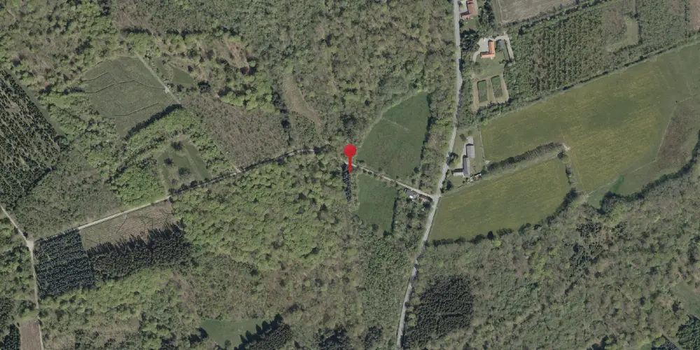 Historisk kort over Låsled Trinbræt med Sidespor