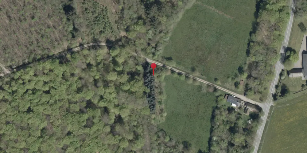 Historisk kort over Låsled Trinbræt med Sidespor