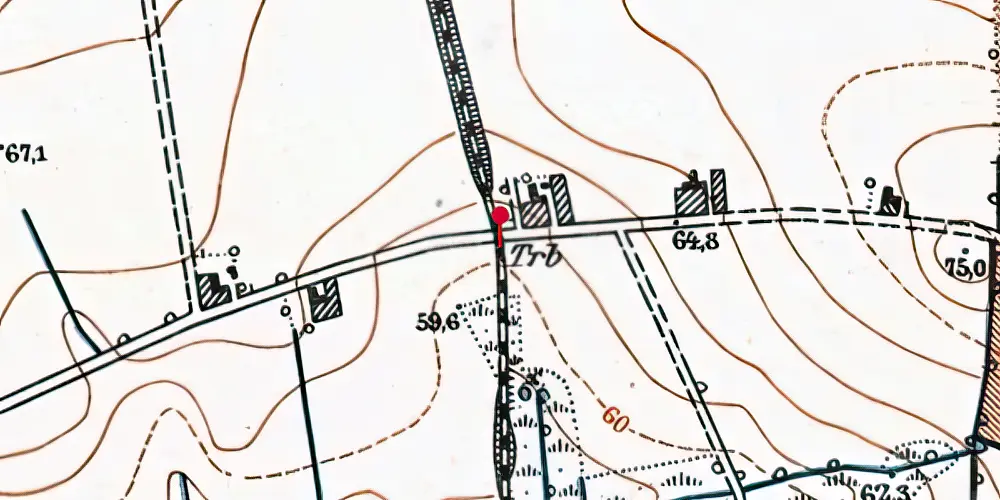 Historisk kort over Mandbjerg Syd Trinbræt Historisk kort over Mandbjerg Syd Trinbræt