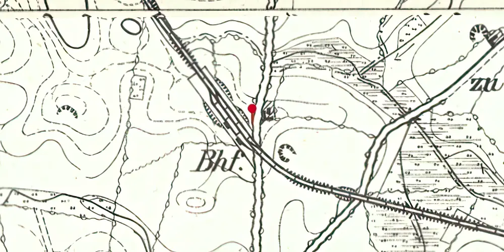 Historisk kort over Maugstrup Station