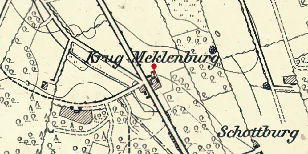 Historisk kort over Mikkelborg Stationskro