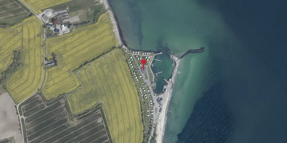 Historisk kort over Mommark Færge Station Historisk kort over Mommark Færge Station