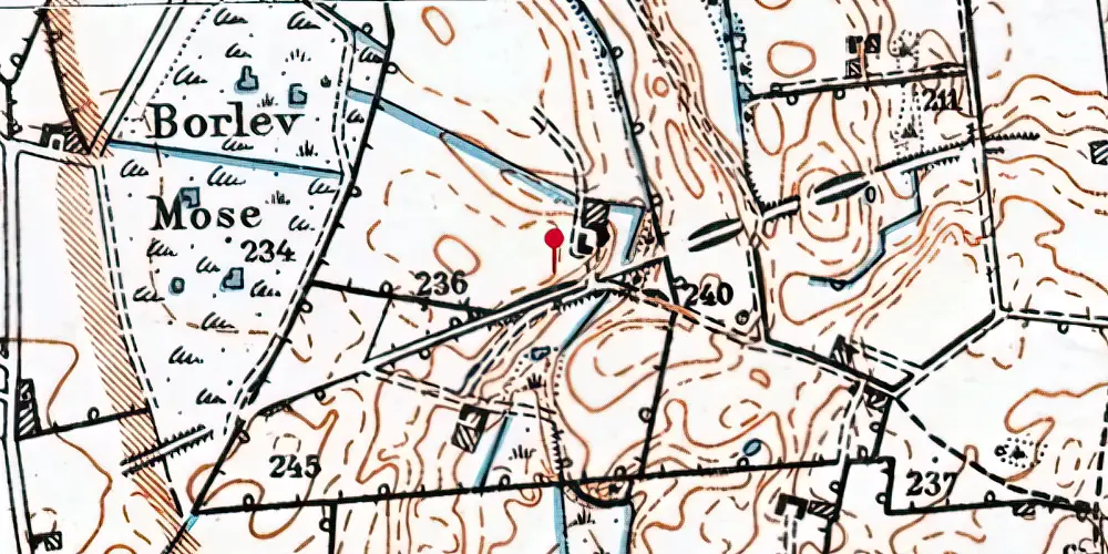 Historisk kort over Mølkjærs Gård Trinbræt Historisk kort over Mølkjærs Gård Trinbræt