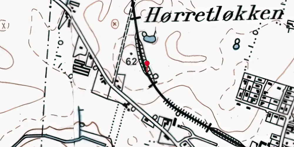 Historisk kort over Mølleparken Trinbræt [1973-2016]