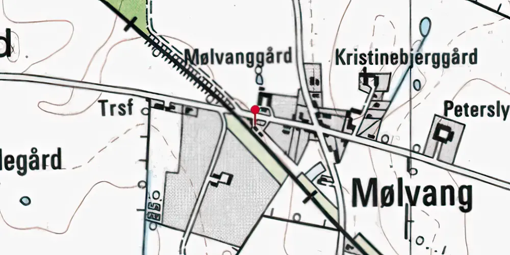 Historisk kort over Mølvang Station