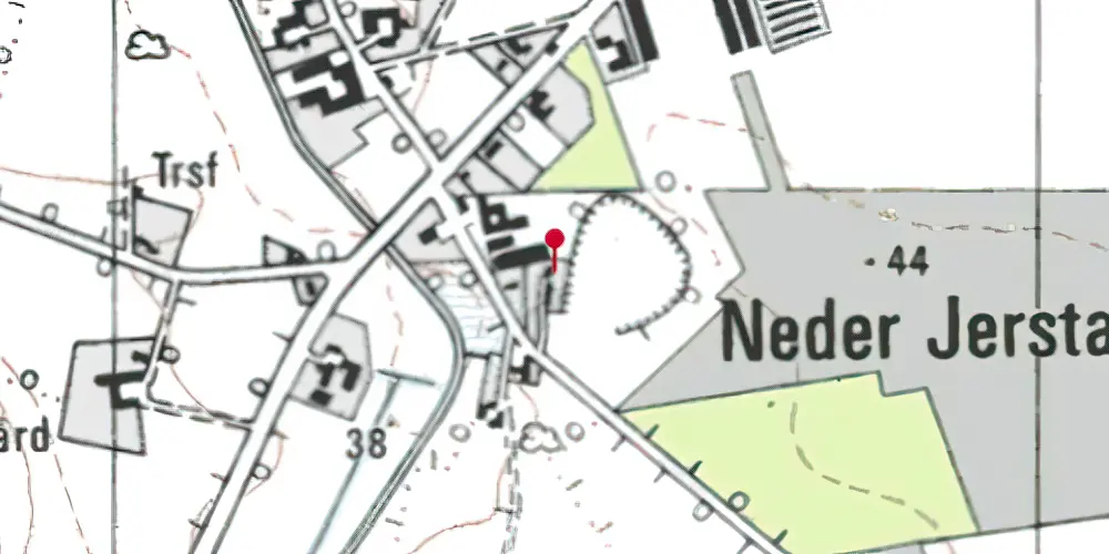 Historisk kort over Neder Jerstal Station Historisk kort over Neder Jerstal Station