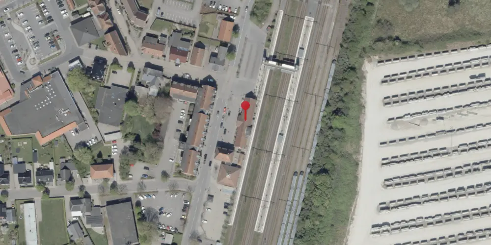 Historisk kort over Tinglev Station Historisk kort over Tinglev Station