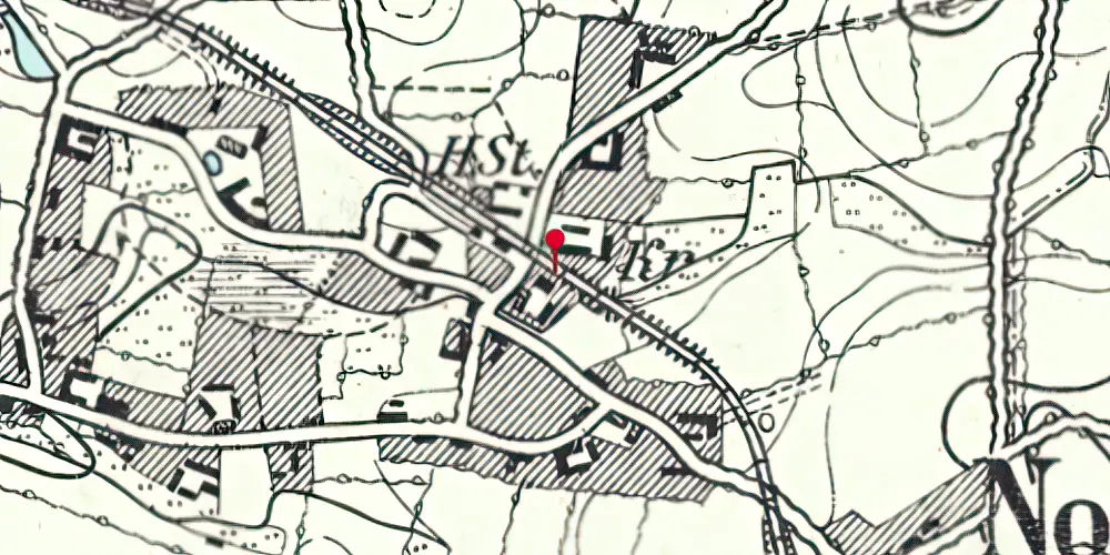 Historisk kort over Notmark-Hundslev Stationskro Historisk kort over Notmark-Hundslev Stationskro