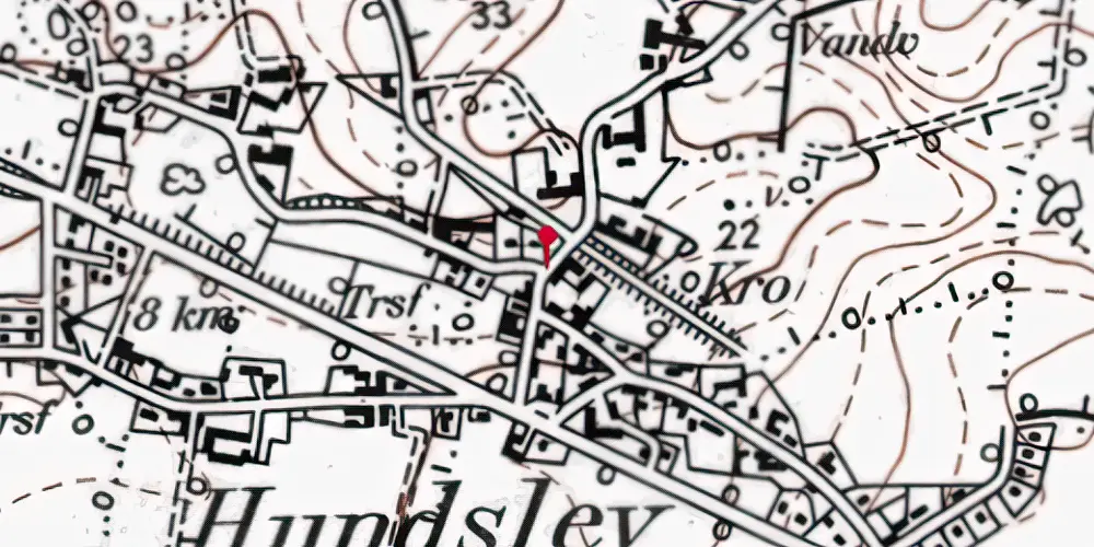 Historisk kort over Notmark-Hundslev Stationskro Historisk kort over Notmark-Hundslev Stationskro